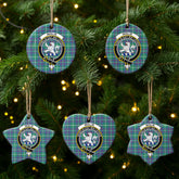 Inglis Ancient Tartan Crest Christmas Ceramic Ornament